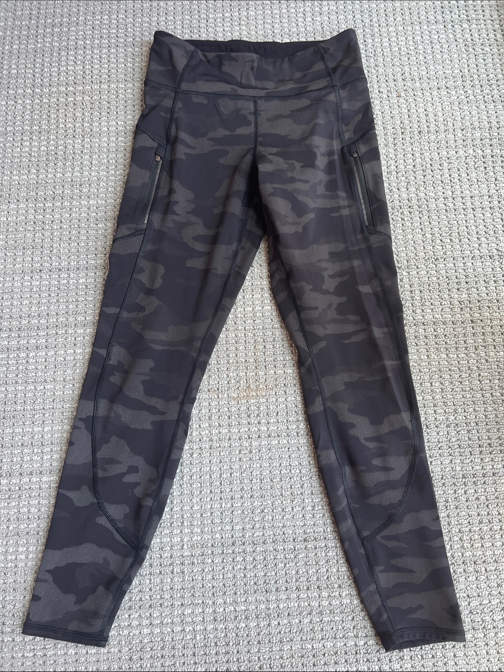 Athleta Black Rainier Reflective Tight Leggings